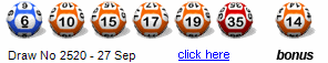 Draw: 2520 - 6,10,15,17,19,35, bonus 14